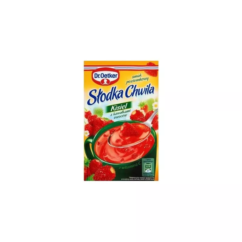 Kisiel con sabor de fresa con zumo 38gr x35 Dr.Oetker