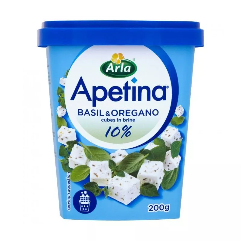 Queso fermentado"APETINA" con albahaca / orégano 200g x6 ARLA