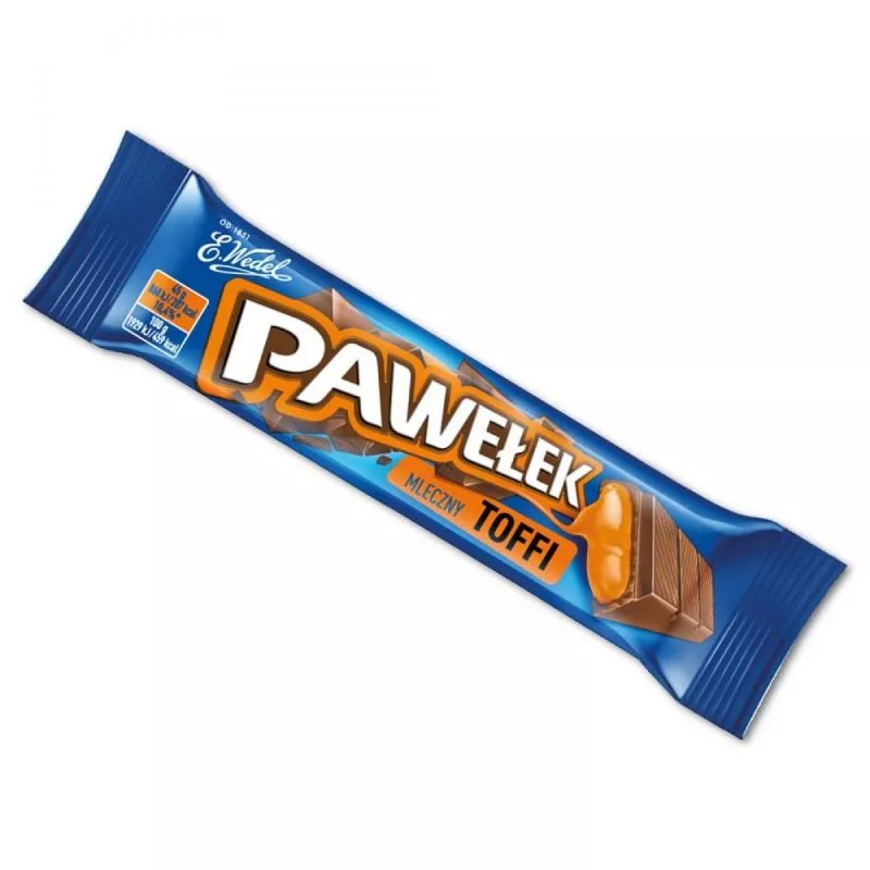 Barrita de chocolate PAWELEK sabor de toffi 45g x24 WEDEL