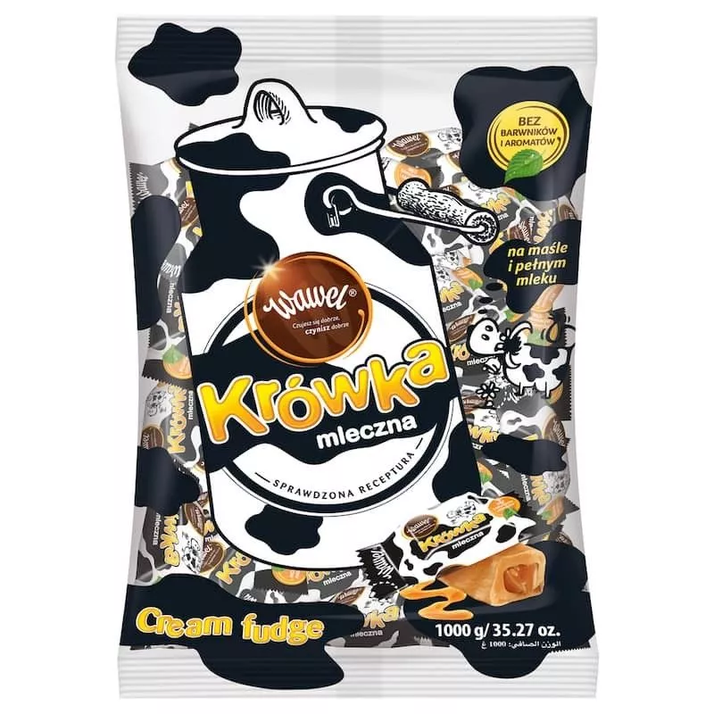 Caramelos de leche "KROWKA MLECZNA" 1kg x5 WAWEL