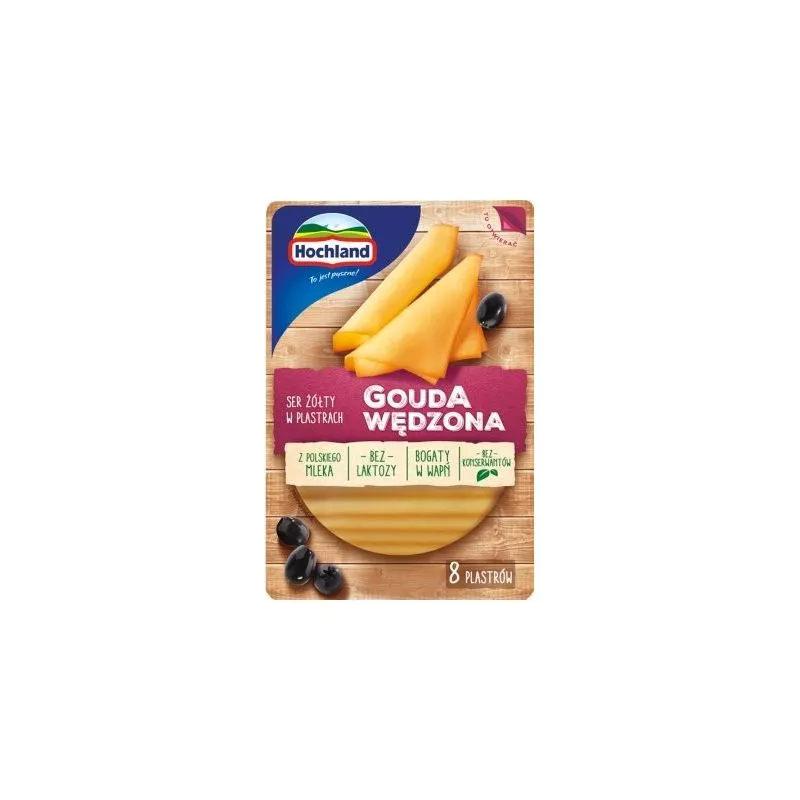 Queso GOUDA ahumado en lonchas 135g x12 HOCHLAND