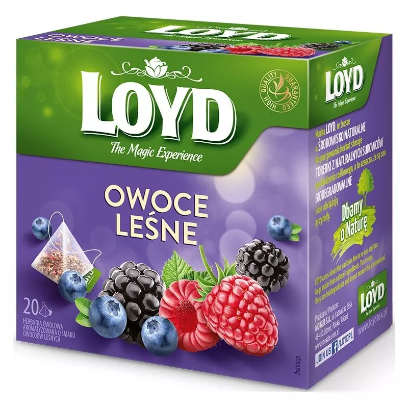 Te LOYD frutas de bosque piramides 20 x2g x10 MOKATE