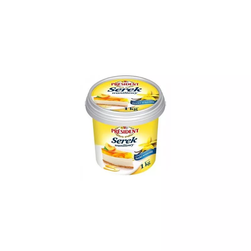 Requeson PRESIDENT para tarta de queso con vanillia 1kg LACTALIS