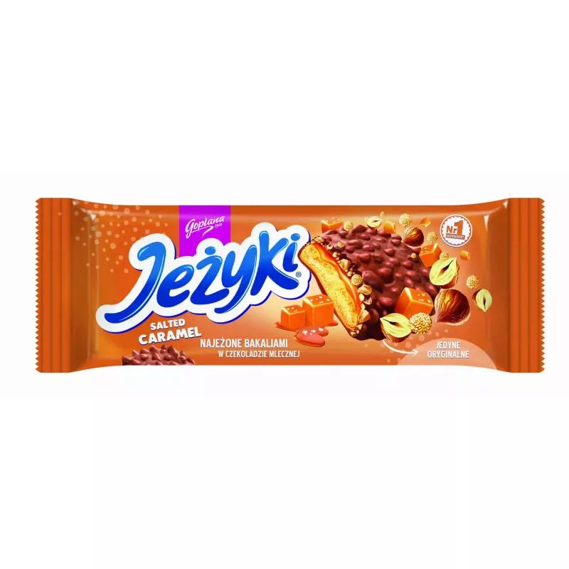 Herbatniki JEZYKI slony karmel 140g