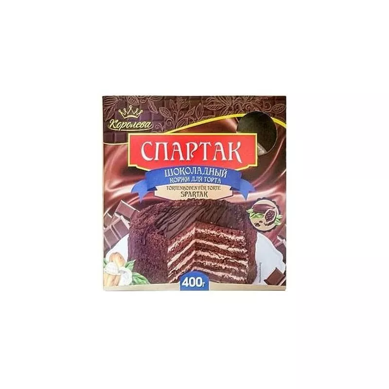 Capas de pastel de chokolate SPARTAK 400gr KOROLEWA