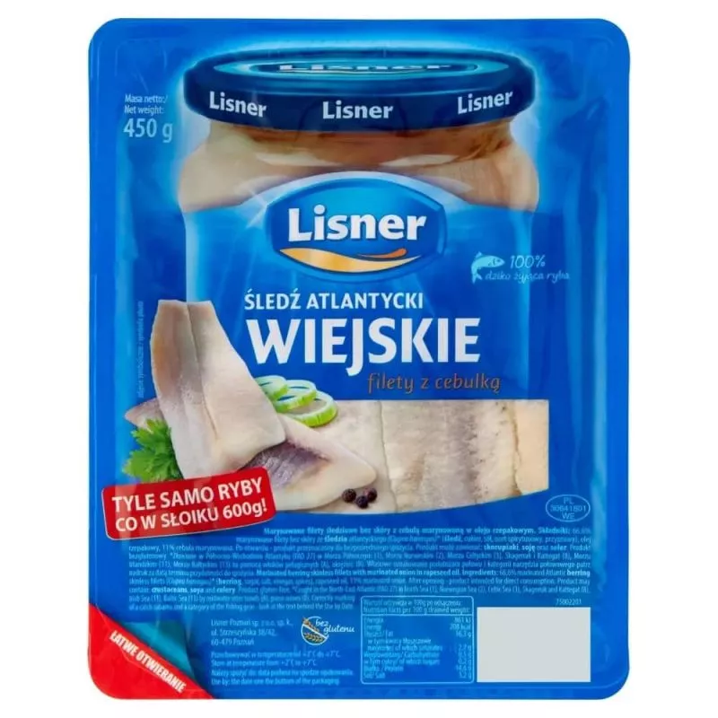 Filet sledziowy WIEJSKIE 450g LISNER