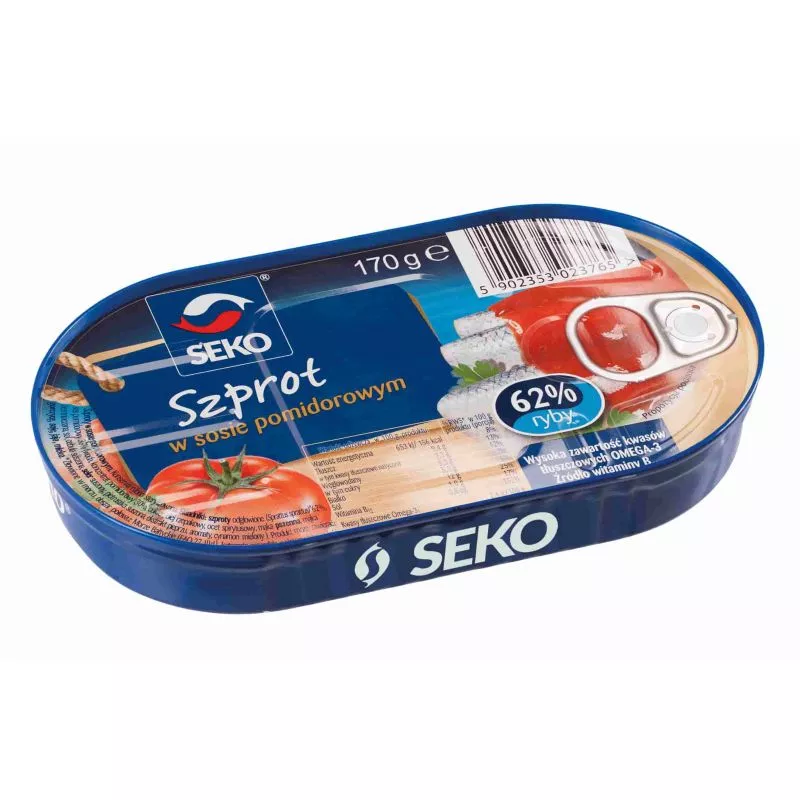 Szprot w sosie pomidorowym 170g SEKO