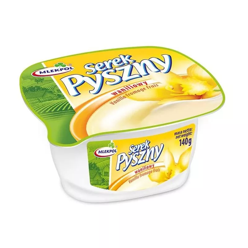 Requeson PYSZNY con sabor de vanillia 140g MLEKPOL