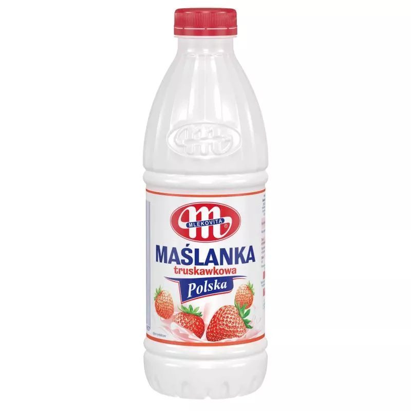 Suero de leche sabor de fresa 1L MLEKOVITA