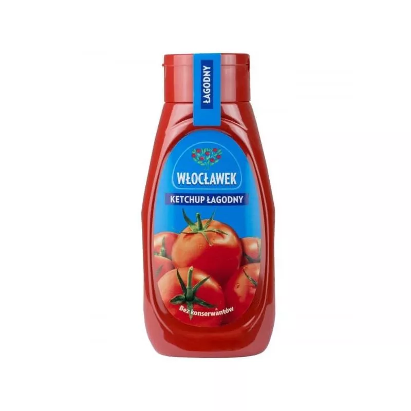 Ketchup lagodny bez konserwantow 480gr WLOCLAWEK