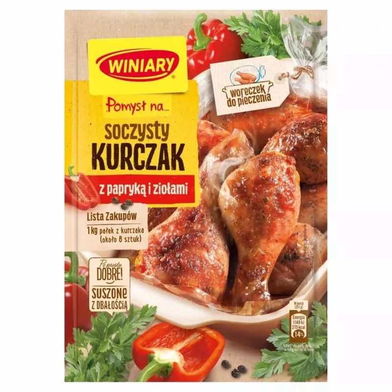 Salsa para asar pollo en bolsa con pimiento i hierbas 28gr WINIARY