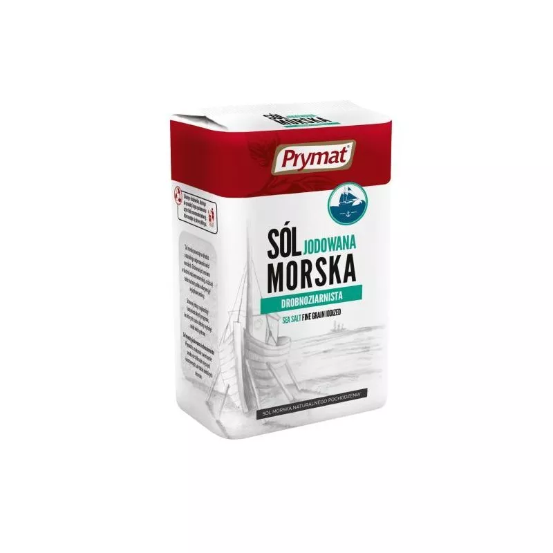 Sol morska jodowana drobnoziarnista 1kg PRYMAT