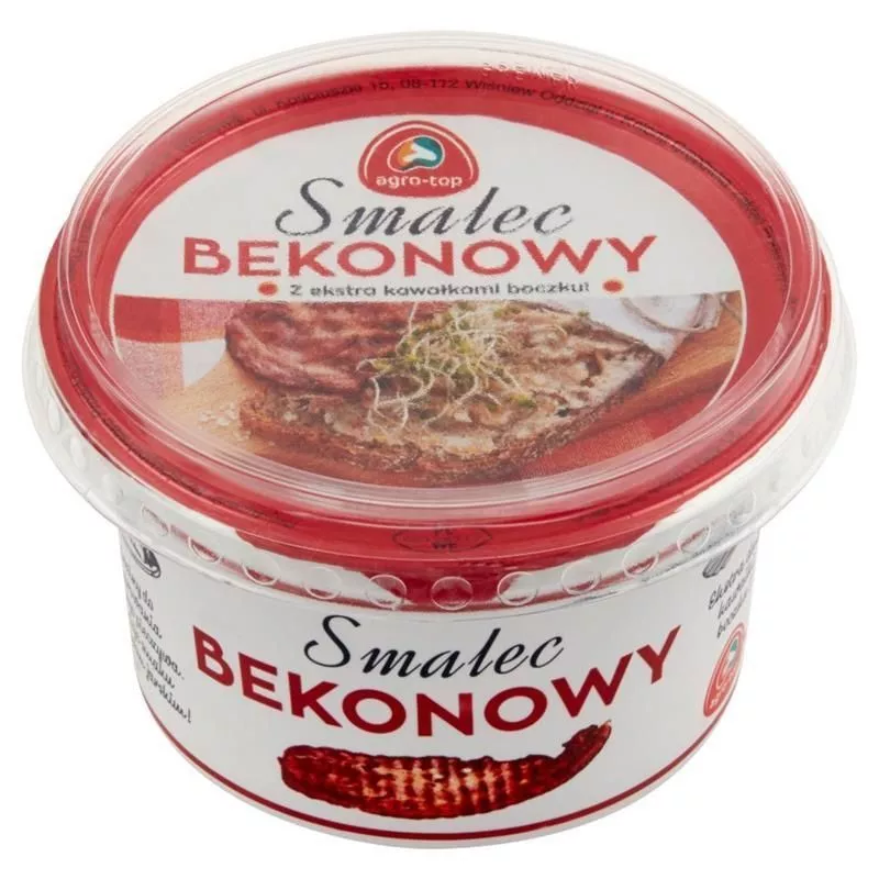 Smalec BEKONOWY 200gr AGRO TOP