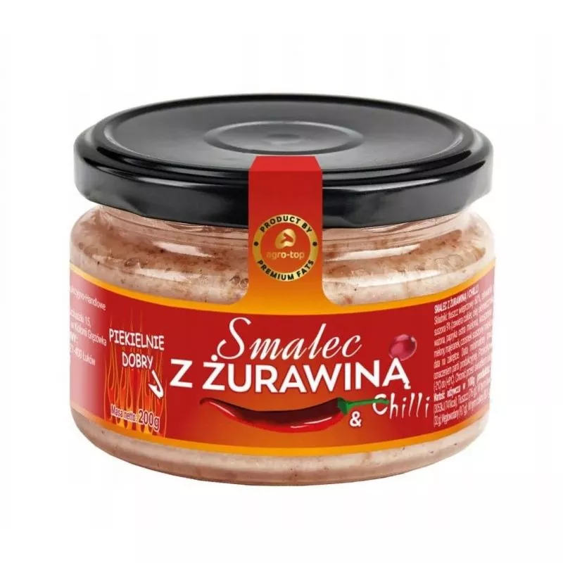 Smalec z zurawina i chilli 200g AGRO TOP