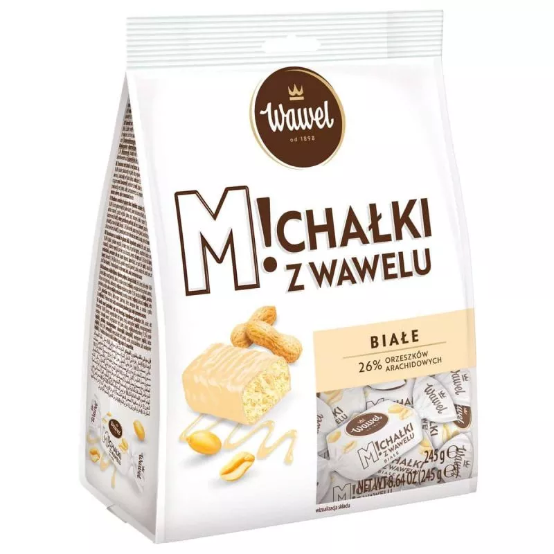 Cukierki MICHALKI BIALE 245g WAWEL