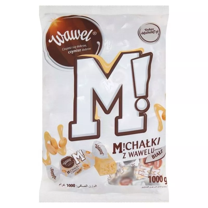 Bombones bañado en chocolate blanco MICHALKI biale 1kg WAWEL