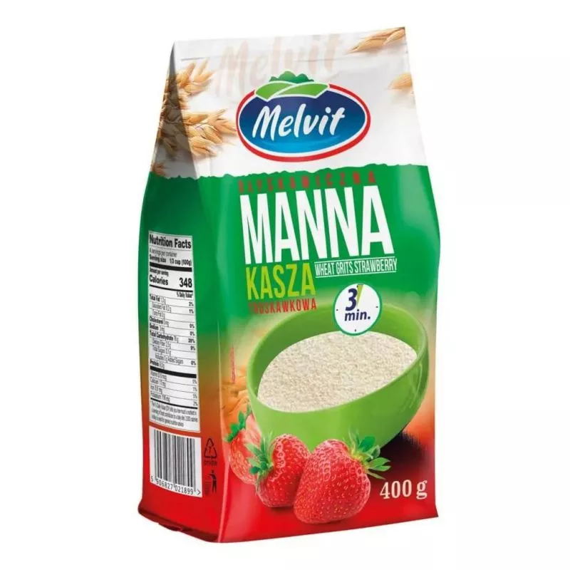 Kasza manna truskawkowa 400g MELVIT