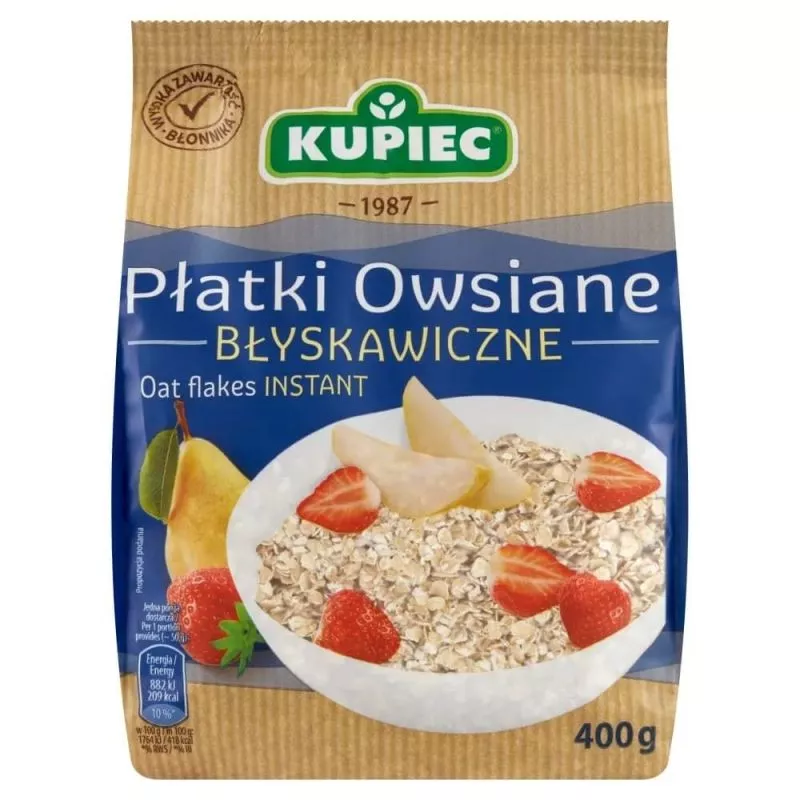 Copos de avena BLYSKAWICZNE instant 400gr KUPIEC