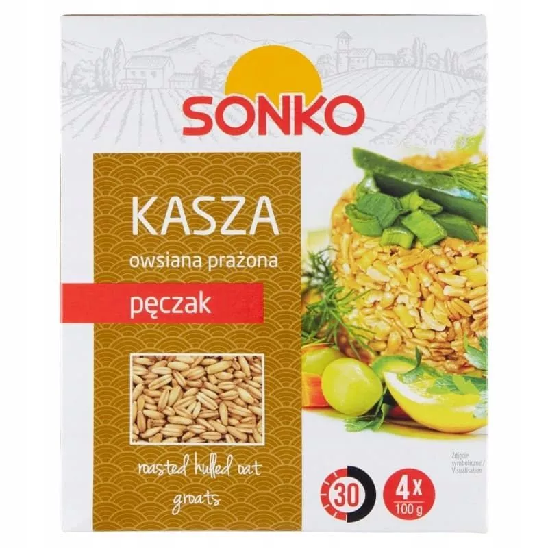 Kasza owsiana peczak prazona 4x100g SONKO