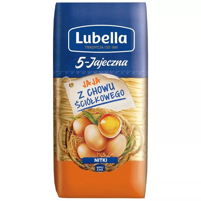 Macarones 5 fideos de huevo 250g LUBELLA 