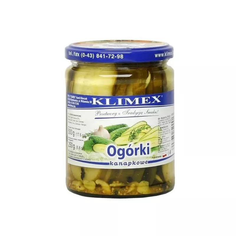 Ogorki KANAPKOWE 480gr KLIMEX