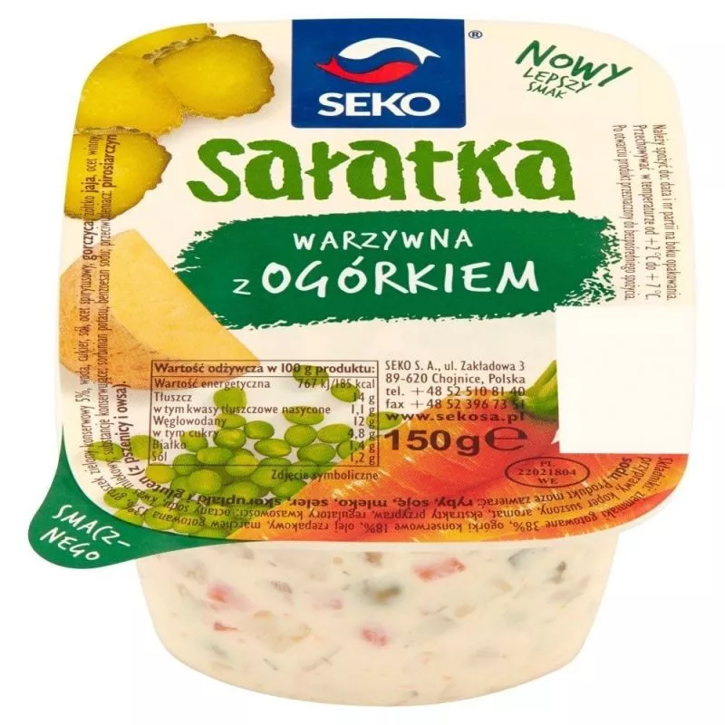 Ensalada de verduras con pepinos 150g SEKO