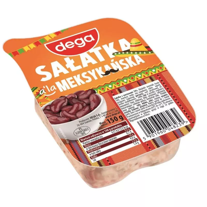 Salatka z warzywami MEKSYKANSKA 150gr DEGA