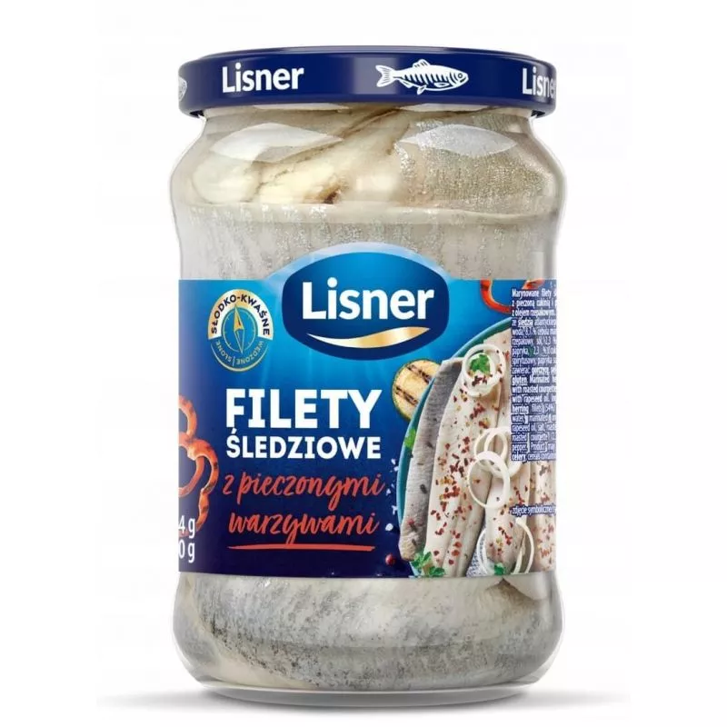 Filet sledz z pieczonym warzywami 600gr LISNER