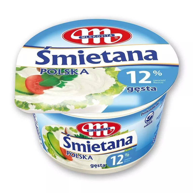 Smietana Polska 12% 200gr MLEKOVITA