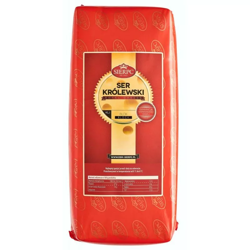 Queso amarillo ahumado KROLEWSKI SIERPC precio por 1 kg