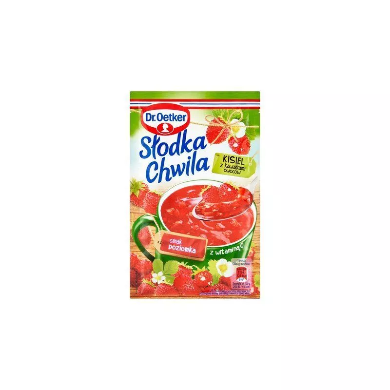 Kisiel SLODKA CHWILA con trozos de fresa de bosque 31g Dr.Oetker