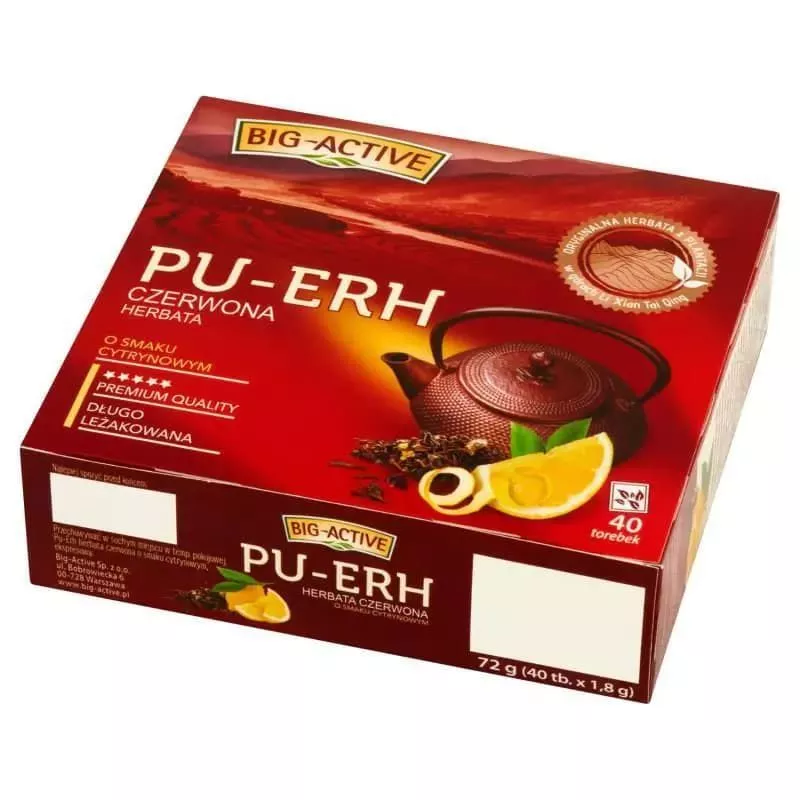 Bio herbata PU-ERH cytryna 1.8g x40 HERBAPOL