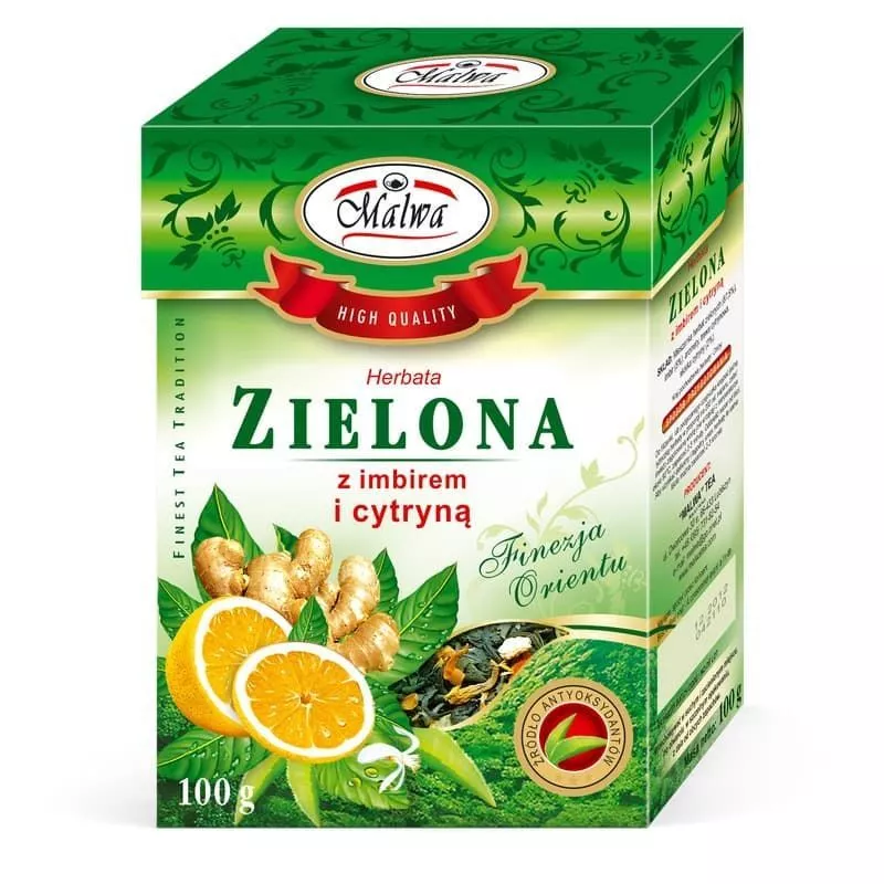 Te verde con limon y jengibre 100gr MALWA