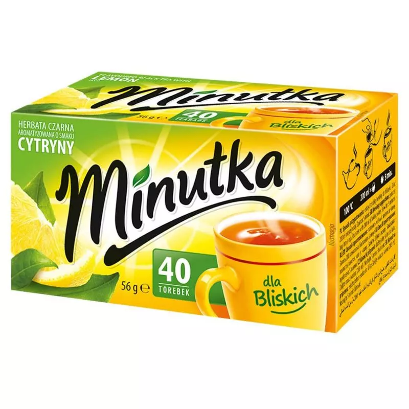 Herbata czarna o smaku cytryny 56g 40torebek