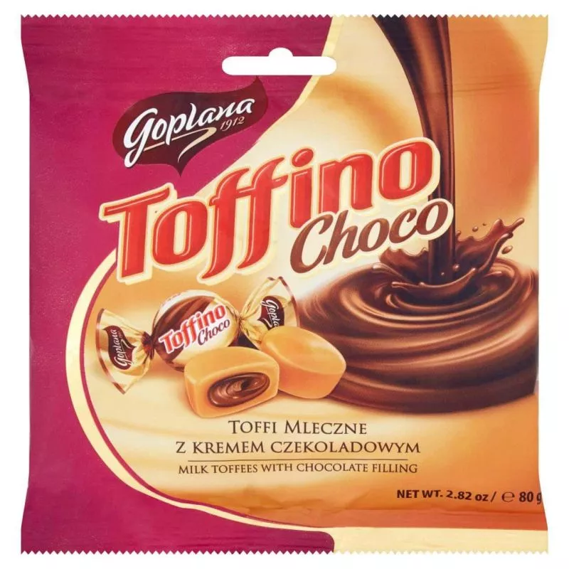 Toffi de leche relleno con crema de chocolate 80g GORPLANA