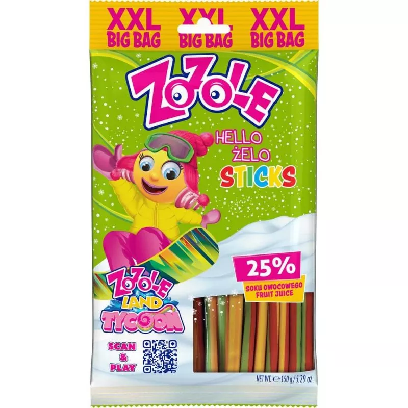 Caramelo de gelatina ZOZOLE STICKS 150g MIESZKO