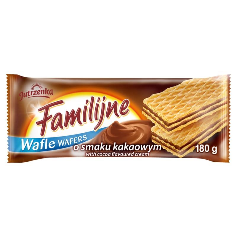 Barquillos FAMILYS sabor cacao 180gr JUTRZENKA