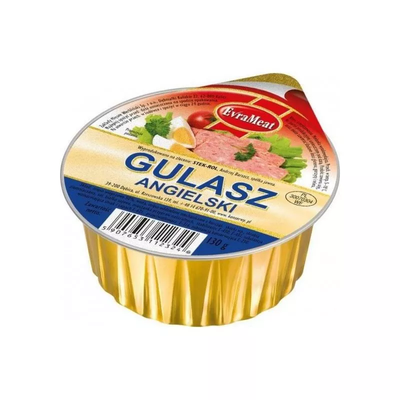 Conserva GULASZ ANGIELSKI 130gr EVRA