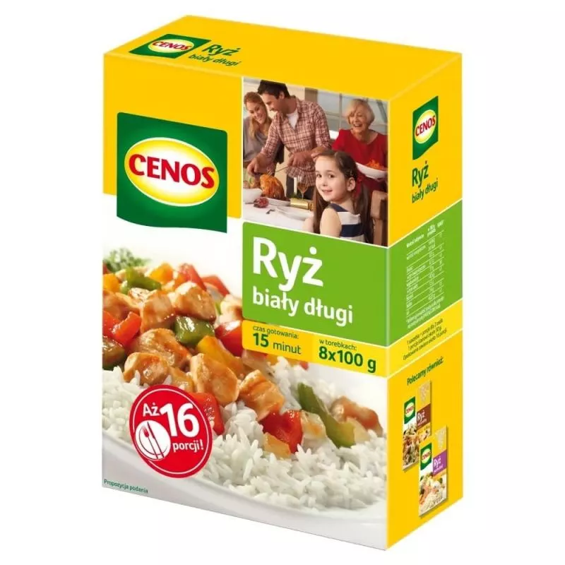 Arroz blanco largo 4x100gr CENOS