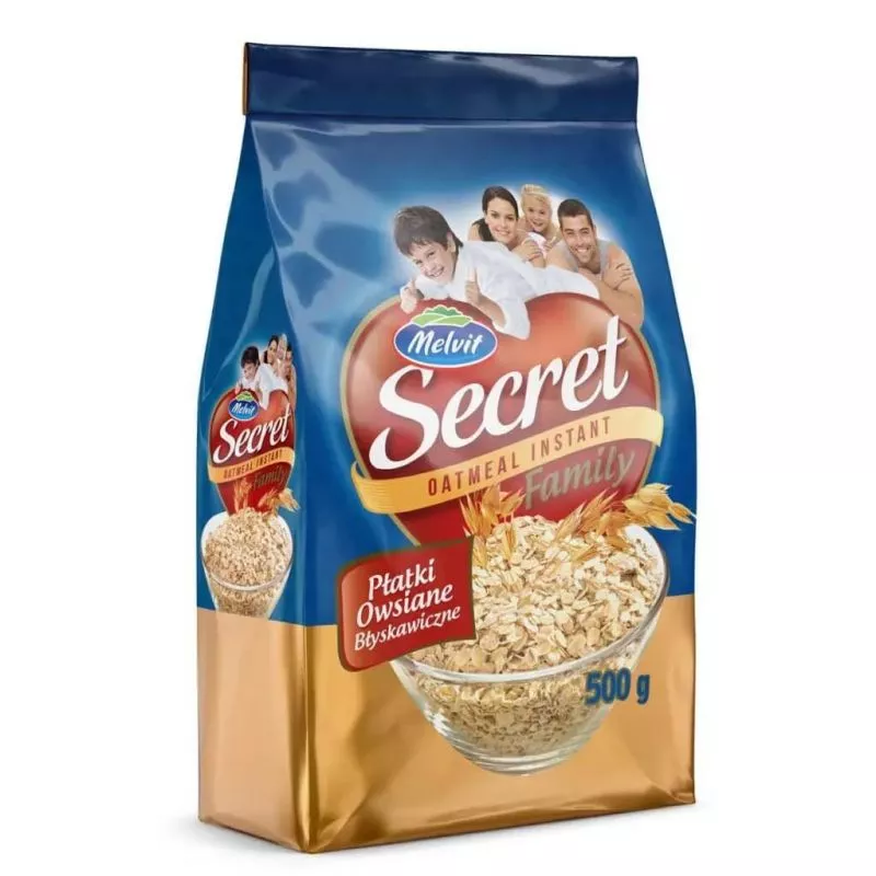 Platki owsiane SECRET blyskawiczne FAMILY 500gr MELVIT