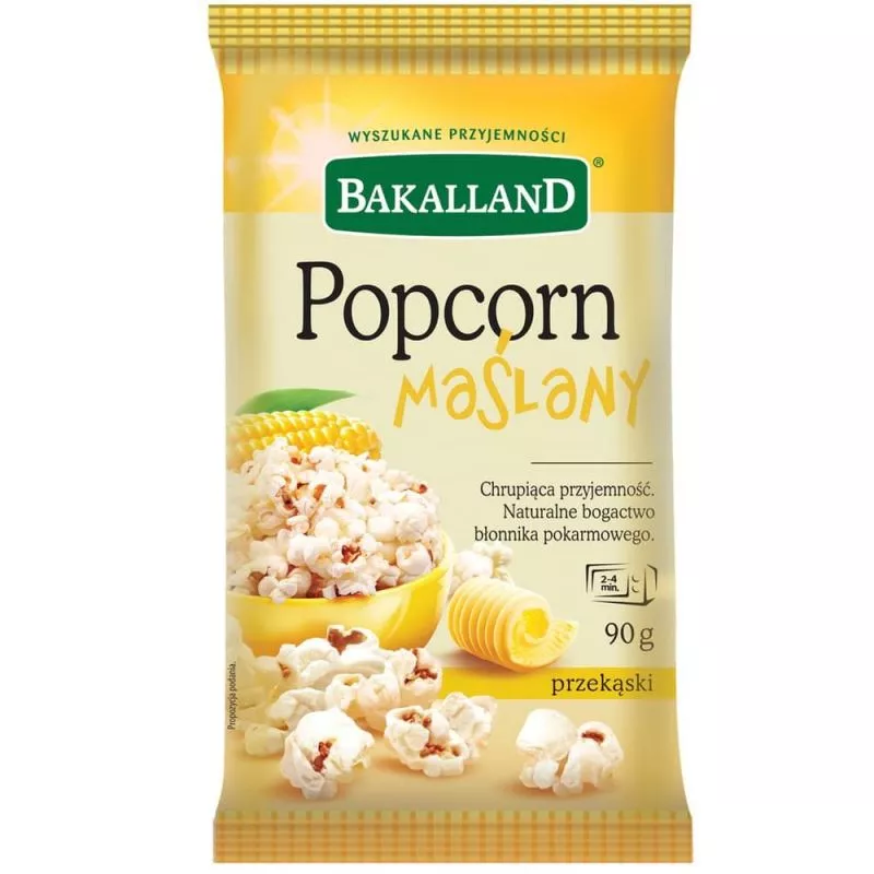 Popcorn maslany 90gr BAKALLAND