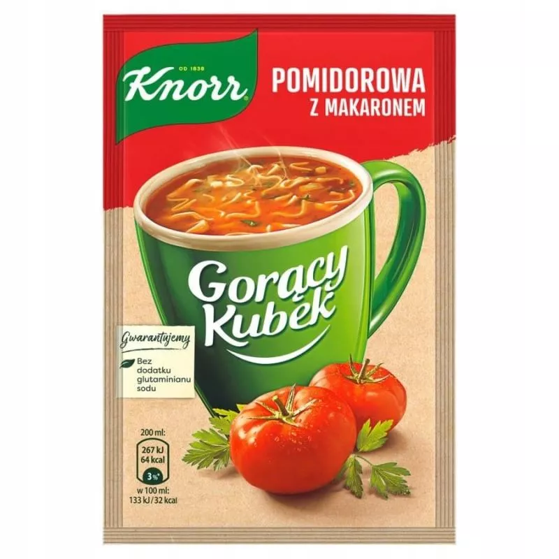 Sopa GORACY KUBEK de tomate con macarones 19gr KNORR