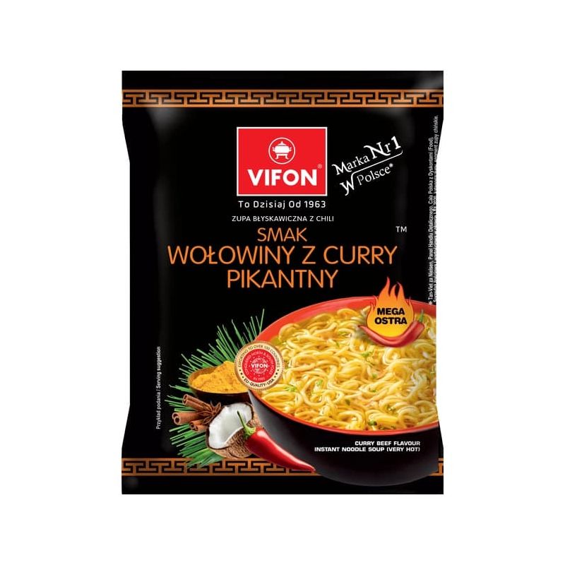 Zupa wolowina z curry pikantny 70g VIFON