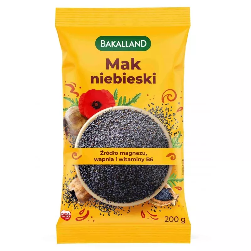 Semillas de amapola NIEBIESKI 200gr BAKALLAND