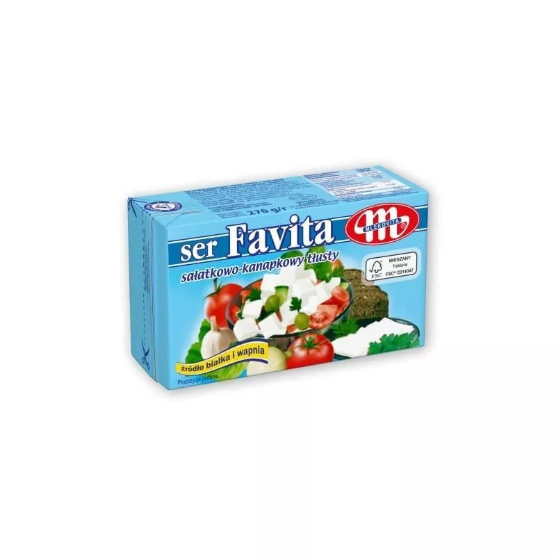 Queso para ensalada FAVITA 18% 270gr MLEKOVITA