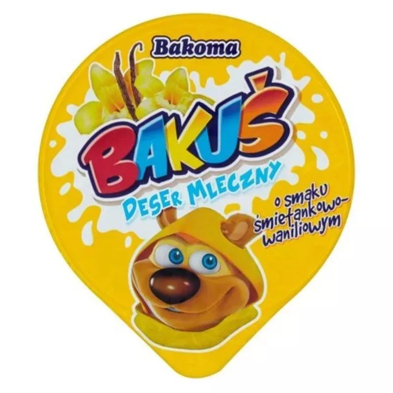 Postre de leche BAKUS con nata vanillia 100g BAKOMA