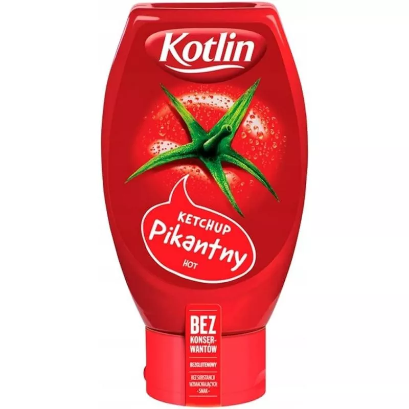 Ketchup pikantny bez konserwantow 450g KOTLIN