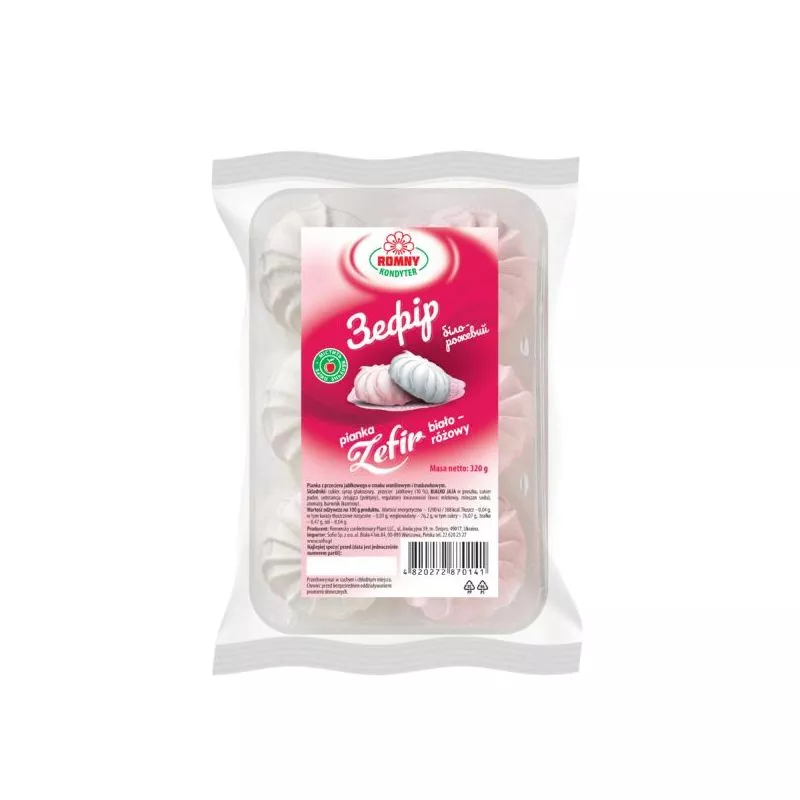 Pasta de frutas blanco con rosa 320gr ROMNY