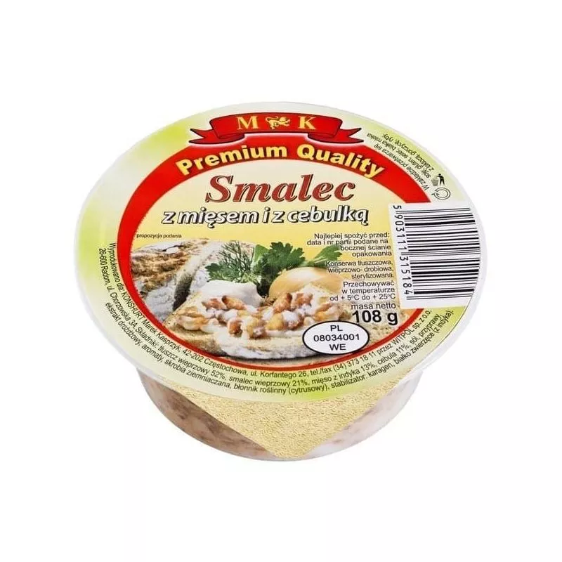 Smalec z miesem i z cebulka 108g MK