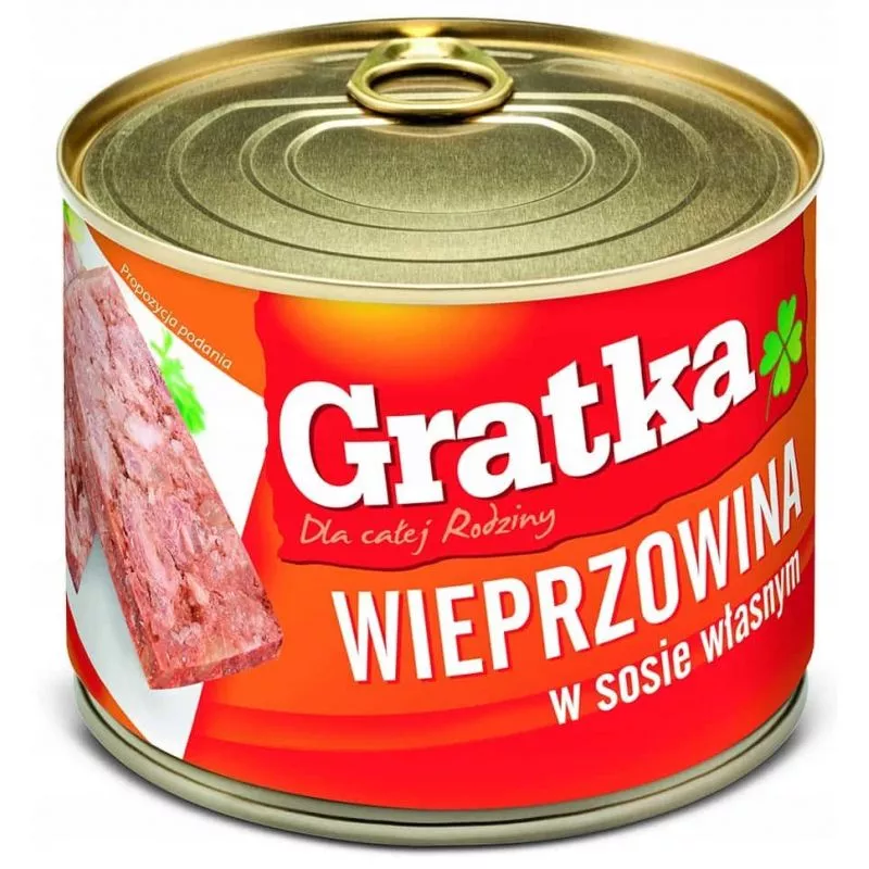 Wieprzowina w sosie wlasnym 525g GRATKA 